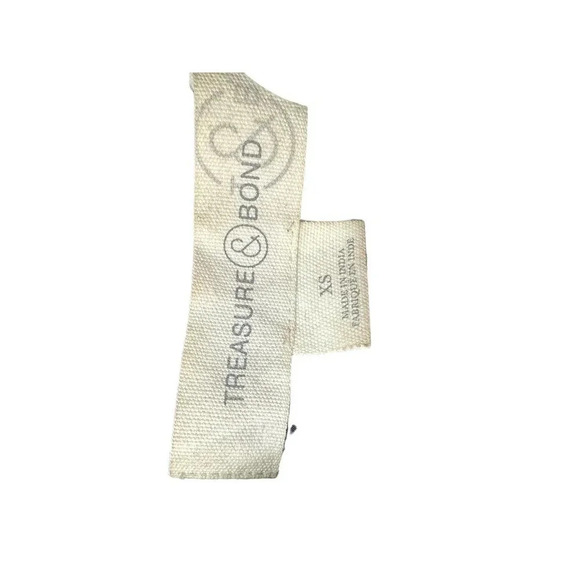 Treasure & Bond Black Long Sleeve Button Front Leather Biker Jacket Size XS - Picture 8 of 9